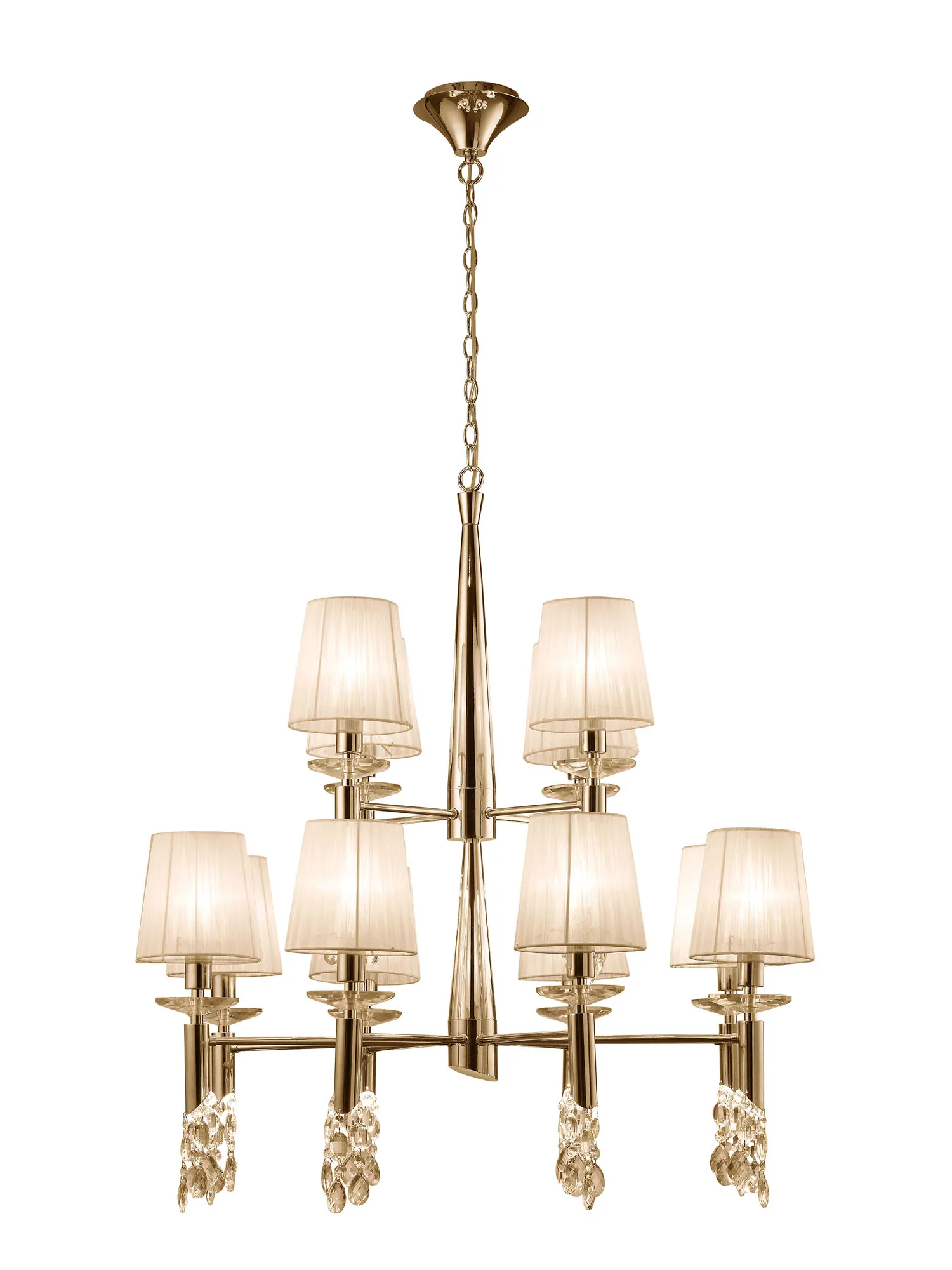 Tiffany FG Crystal Ceiling Lights Mantra Tiered Crystal Fittings